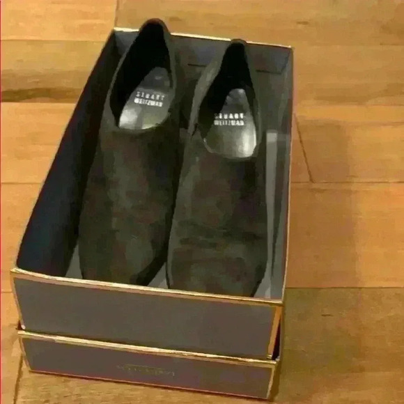 Stuart Weitzman gray suede heeled booties size 7 - Picture 2 of 10